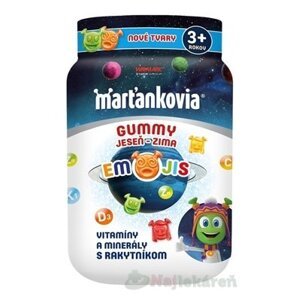 WALMARK Marťankovia GUMMY JESEŇ - ZIMA EMOJIS ovocné želatínové tablety 50 ks