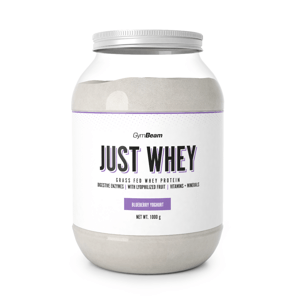 Proteín Just Whey - GymBeam, príchuť čučoriedkový jogurt, 1000g