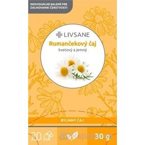 LIVSANE Rumančekový čaj bylinný, individuálne balené vrecká 20x1,5 g