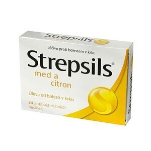 Strepsils Med a Citrón na bolesť hrdla 24 pastiliek