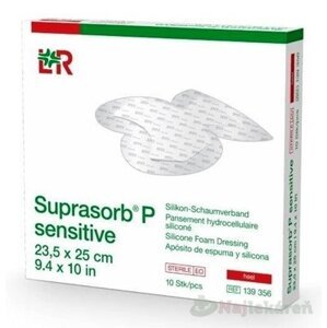 SUPRASORB P SENSITIVE silikónový penový obväz (23,5x25cm) 10ks