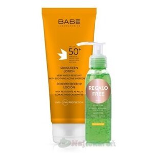 BABE SLNKO Mlieko na opaľovanie 200ml + Aloe vera gél 90ml