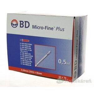 BD MICRO FINE PLUS inzulínové striekačky 100ks