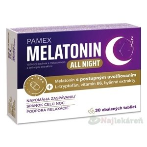 PAMEX MELATONIN ALL NIGHT TABLETY 30TBL