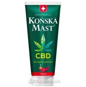 SwissMedicus KONSKÁ MASŤ s CBD hrejivá na masáž 200ml