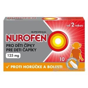 NUROFEN pre deti 125 mg na bolesť a teplotu 10 čapíkov