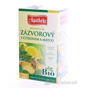 Apotheke Bio Selection Zázvor. čaj s citr. a mätou 20x1,5g