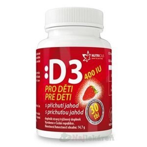 NUTRICIUS Vitamín D3 pre deti 400 IU, 30 ks