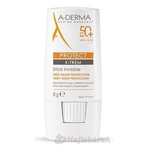 A-DERMA PROTECT X-TREM SPF 50+ transparentná tyčinka 8g