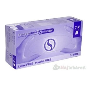 Sempercare Vyšetrovacie rukavice nitril skin2 veľkosť M, nepúdrované, 200ks