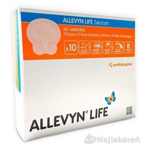 ALLEVYN LIFE Sacrum Krytie na krížovú oblasť 17,2x17,5cm, adhezívne penové krytie so sil. gél 10ks