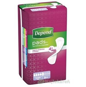 DEPEND SUPER inkontinenčné vložky pre ženy, 11x36cm, savosť 638ml 8ks