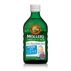 MOLLER´S Omega 3 Môj prvý RYBÍ OLEJ s vit. A a D, 250 ml