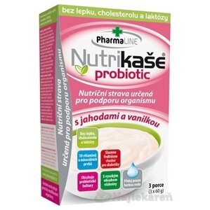 Nutrikaša probiotic - s jahodami a vanilkou  3x60 g