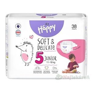 bella HAPPY Soft&Delicate 5 Junior detské plienky (11-18 kg) 38 ks