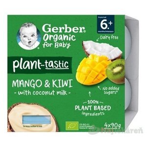 Gerber Organic Rastlinný dezert Mango a kiwi