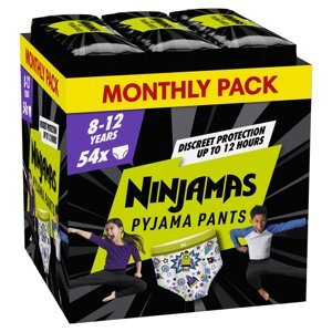 PAMPERS Nohavičky plienkové Ninjamas Pyjama Pants Kosmické lode, 54 ks, 8 rokov, 27kg-43kg