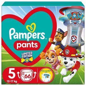 PAMPERS Plienky nohavičkové Active Baby Pants Paw Patrol veľ. 5 (12-17 kg)  66 ks