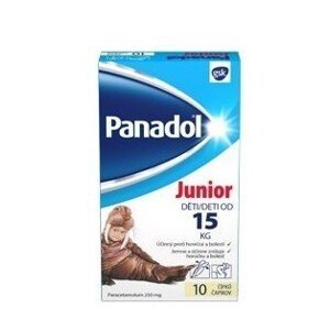 Panadol Junior čapiky pre deti nad 15kg 10x250 mg