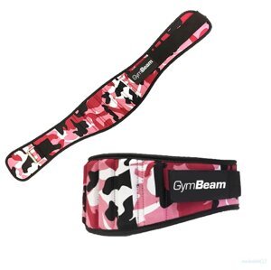 Dámsky fitness opasok Pink Camo - GymBeam, veľ. XS