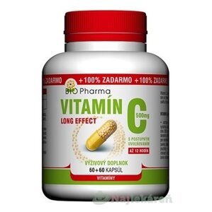 BIO Pharma Vitamín C 500mg Long Effect, cps 60+60