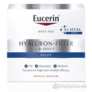 Eucerin Hyaluron-Filler + 3x EFFECT Nočný krém 50ml