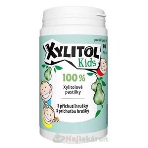 Vitabalans XYLITOL Kids xylitolové pastilky s príchuťou hrušky, 90 ks