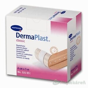 DERMAPLAST CLASSIC náplasť na rany z textilnej tkaniny (6cmx5m) 1ks