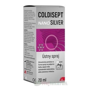 COLDISEPT nanoSILVER sprej na bolesť hrdla 20 ml