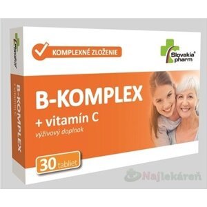 Slovakiapharm B-KOMPLEX + vitamín C, 30 ks