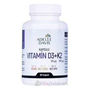 ADELLE DAVIS VITAMÍN D3+K2 60 kapsúl