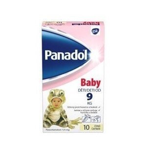 Panadol baby čapiky pre deti od 9 kg 10x125 mg