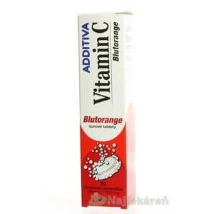 ADDITIVA VITAMÍN C Blutorange 20 šumivých tabliet