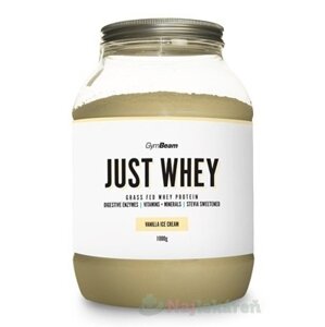 GymBeam Proteín Just Whey sušený srvátkový proteínový prášok, príchuť vanilková zmrzlina, 1000 g