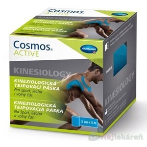 Cosmos ACTIVE Kineziologická tejpovacia páska modrá (5cmx5m) 1ks