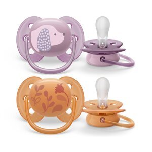 Philips AVENT Cumlík Ultrasoft Premium zvieratko 6-18m dievča 2 ks