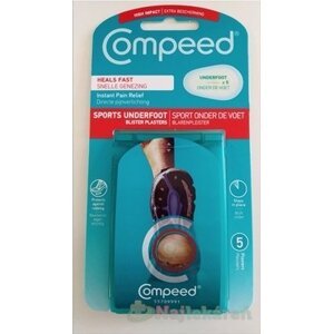 Compeed NÁPLASŤ ŠPORT na pľuzgiere na chodidlách gélová 5 ks