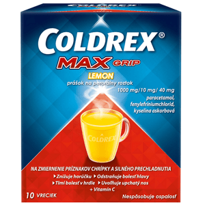 COLDREX MaxGrip Lemon horúci nápoj 10 vrecúšok