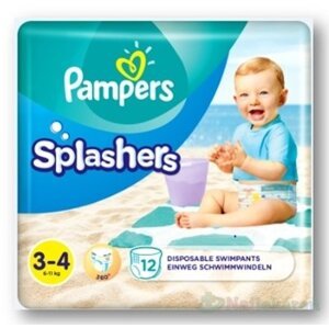 PAMPERS SPLASH MIDI na plávanie veľkosť 3-4, 12ks