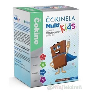 ČOKINELA Multi Kids, čokoládové tabličky, 20 ks