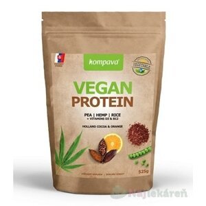 Kompava VEGAN PROTEIN čokoláda a pomaranč, 525g