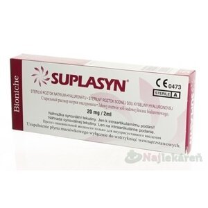 SUPLASYN sterilný roztok hyaluronátu sodného 20 mg/2 ml 2 ml