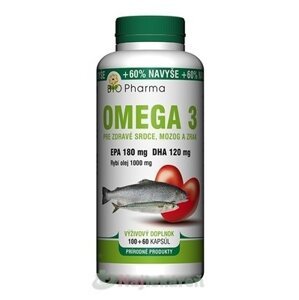 BIO-Pharma Omega 3 1000 mg cps 100+60 (60% navyše) (160 ks)