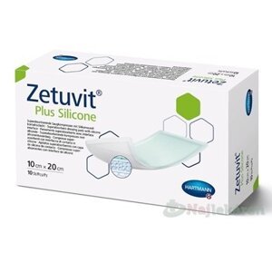 ZETUVIT Plus Silicone kompres sterilný (10x20cm) 10ks