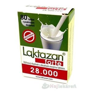 LAKTAZAN forte 28.000 FCC, enzým laktáza, 80 tbl