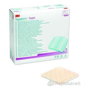 3M TEGADERM Foam penové krytie na rany, neadhezívne, 10x10cm, 10ks