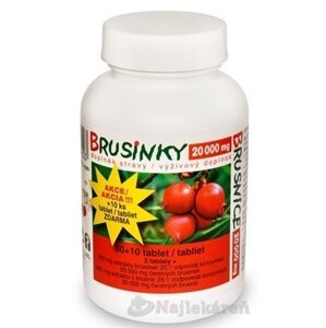 NATURVITA BRUSNICE 20 000 mg na močové cesty 70 tabliet