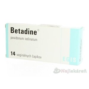 Betadine 200 mg vaginálne čapíky 14 ks