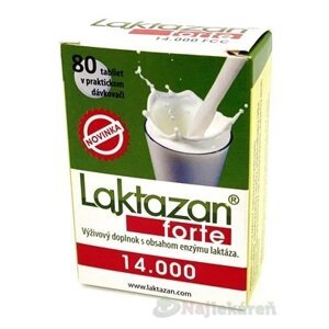 LAKTAZAN forte 14.000 FCC, enzým laktáza, 80 tbl