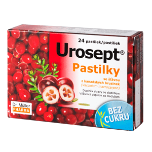 Dr. Müller UROSEPT Pastilky bez cukru na močové cesty 24 ks